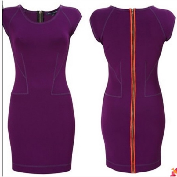 French Connection-Monique Capped Sleeved Dress - Picture 1 of 11